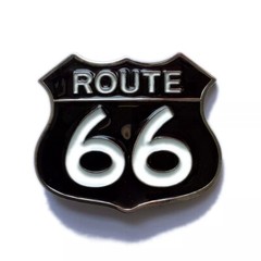 Route 66 Belt Buckle Western Cowboy Native American Motorcyclist (R66-01-B)