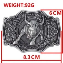 Cartoon Bull Buckle-Handmade Belt Buckles Leather Belts Accessories DIY Waistban