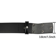 Handmade Men&rsquo;s Press Button Belt Full Grain Leather Without Buckle 1-1/2 Wide
