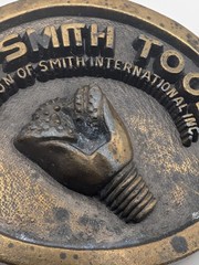 Vintage Smith Tool Belt Buckle Smith International Oil Gas Drill Bit Brass