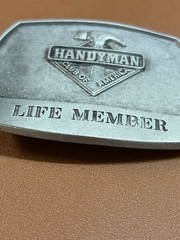 Vintage Belt Buckle Handyman Club Of America Life Member 1996 Father’s Day