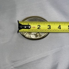 Vintage 80’s gold tone soaring eagle oval cowboy western belt buckle NICE