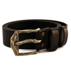 Brass belt buckle Ice, pin type, Ukrainian low poly frame type belt buckle