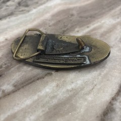 Vintage Brass Bandag Belt Buckle 3 5/8&Prime; Wide