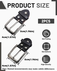 2 Pack Single Belt Buckle for Replacement, for Men Classic Belt Buckle…
