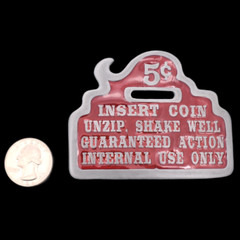 Insert Coin Sex Joke Funny Novelty Belt Buckle