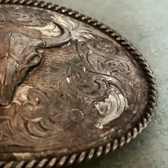 Montana Silversmiths Buffalo Bull Skull Belt Buckle Silver Cowboy Western Rodeo