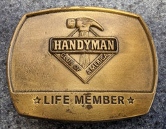 Handyman Club of America 1996 Brass Belt Buckle