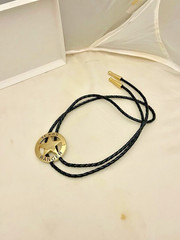 Texas Ranger 2 piece set, belt buckle and bolo (Gold)