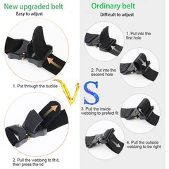 YiwerDer Nylon Belts for Men, Medium size fits Waist 36&Prime;-42&Prime;, Black