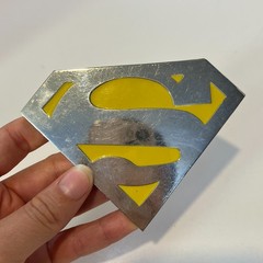 Superman Yellow & Silver Metal Belt Buckle Logo DC Comics