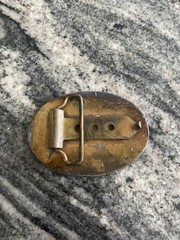 Vintage Belt Buckle Volunteer Fire dept Firefighter Solid Brass or Bronze