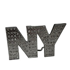 Y2K New York Bedazzled Rhinestone Crystal Belt Buckle Streetwear