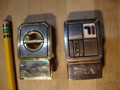 Dunhill & FILA Logo Men&rsquo;s Belt Buckles Vintage lot of 2