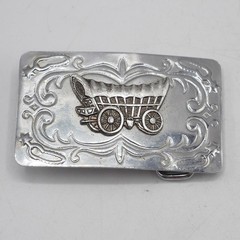 Belt Buckle Western Theme Covered Wagon Conestoga