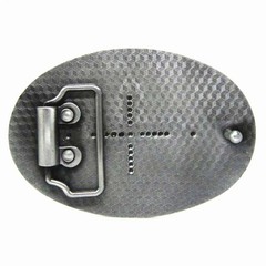 MASOP VOGU Antique Engraved Flower Solid Metal Belt Buckle 9.9*7.9cm, Silver