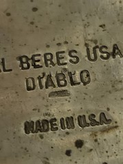 Al Beres Diablo Genuine Leather Black Belt, Nickel Buckle, Made In USA 32&Prime; Waist