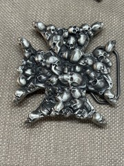 Skull & Cross Belt Buckle # 4640 Great American Products Texas Skulls