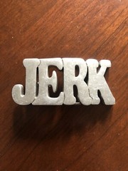 Jerk Bold Letters Ass Hole Funny Bar Joke Humour Metal Unisex Men’s Belt Buckle