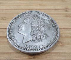 Vintage Oversized Reproduction Morgan Dollar Coin Belt Buckle
