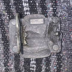 Belt Buckle Bergamot Brass Works US Army Tank Military Patriotic USA Made 1982