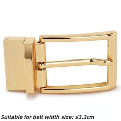 Men Reversible Belt Head Rotary Pin Buckle Single Prong Alloy Metal Belt Buckle