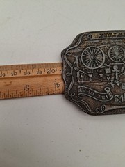 Americas Heroes New York Antiqued Fire Dept Brass 1.5&Prime; Belt Buckle Approx 4×3&Prime;