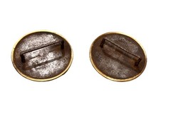 Two Vintage American Military Army Round Solid Brass Belt Buckles 2”D