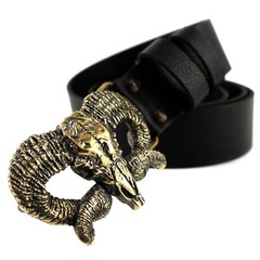 Ram Skull brass buckle, Bighorn wild west buckle, Mouflon tribal Trophy Skull
