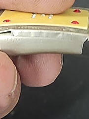 Vintage Victorian Silver Plate Belt Buckle – Celluloid Inlay with Crystal & Red