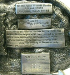 1983 Pahrump Harvest Festival Fair & Rodeo Nevada Bull Rider Belt Buckle Ltd Ed
