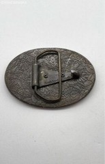 Dekalb Brown Belt Buckle Leather Metal Spec Cast Rockford Illinois – Size