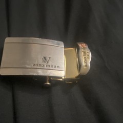 Marghi and Vaso Millan Men&rsquo;s Italian Belt Buckle 1.5&Prime; Gold/Silver/Black
