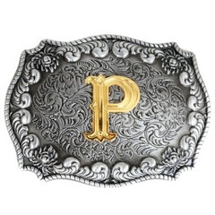 Men&rsquo;s Belt Buckles, English Letter in 3D, Western Style, CowboyAlphabe…