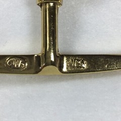 Vintage Replacement Belt Buckle Fits 1.5&Prime; Simple Basic Gold Toned Made in USA 7A