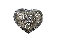 Belt Buckle Dimond sliver heart Sliver,Metal