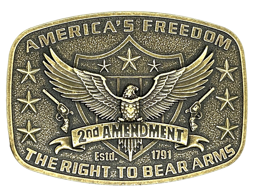 American Freedom 2nd Amendment the Right to Bear Arms Belt Buckle New