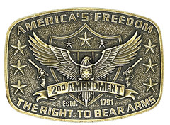 American Freedom 2nd Amendment the Right to Bear Arms Belt Buckle New