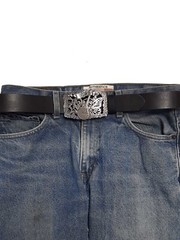 Guitar, Butterfly, Peace and Daisy Buckle Belt