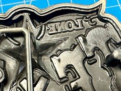 Texas The Lone Star State Cowboys TX Longhorn Raised 4&Prime; Buckle Rage Belt Buckle