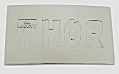 The Mighty Thor Silver Belt Buckle Marvel Comics Hammer Logo Officially Licensed
