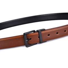 Beltox Men’s Belts Dress Casual Reversible 38-40, Black/Brown W Black Buckle
