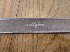 SSI Metal Handcrafted Belt Buckle Horses And Indian USA W/Leather 34&Prime; Belt