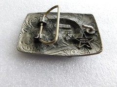 Vintage 1992 Ege Wild Horse Bronco Rodeo Belt Buckle