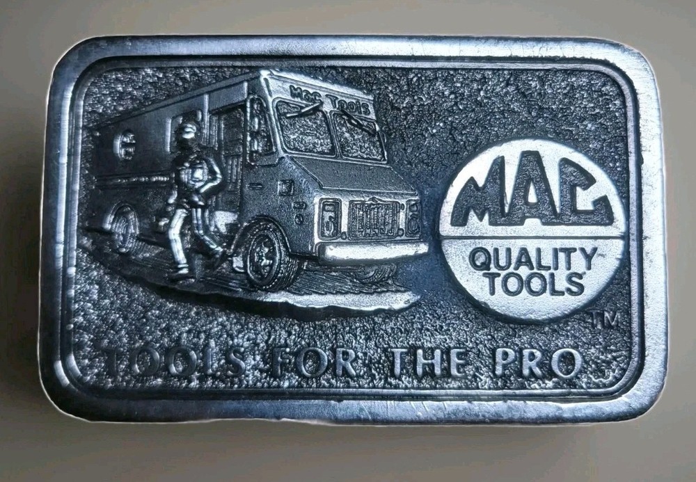 3&Prime; Wide Pewter Belt Buckle Mac Pro Tools Limited Ed 3rd in Series fits 2&Prime; Belts