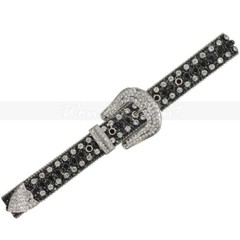 Rhinestone Belts Western Bling Crystal Studded Leather Belt