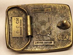 Great American Buckle Co Bass Fish Gold Tone Limited Edition 1979