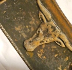COPPER TONE BULL STEER HEAD BELT BUCKLE WESTERN VINTAGE