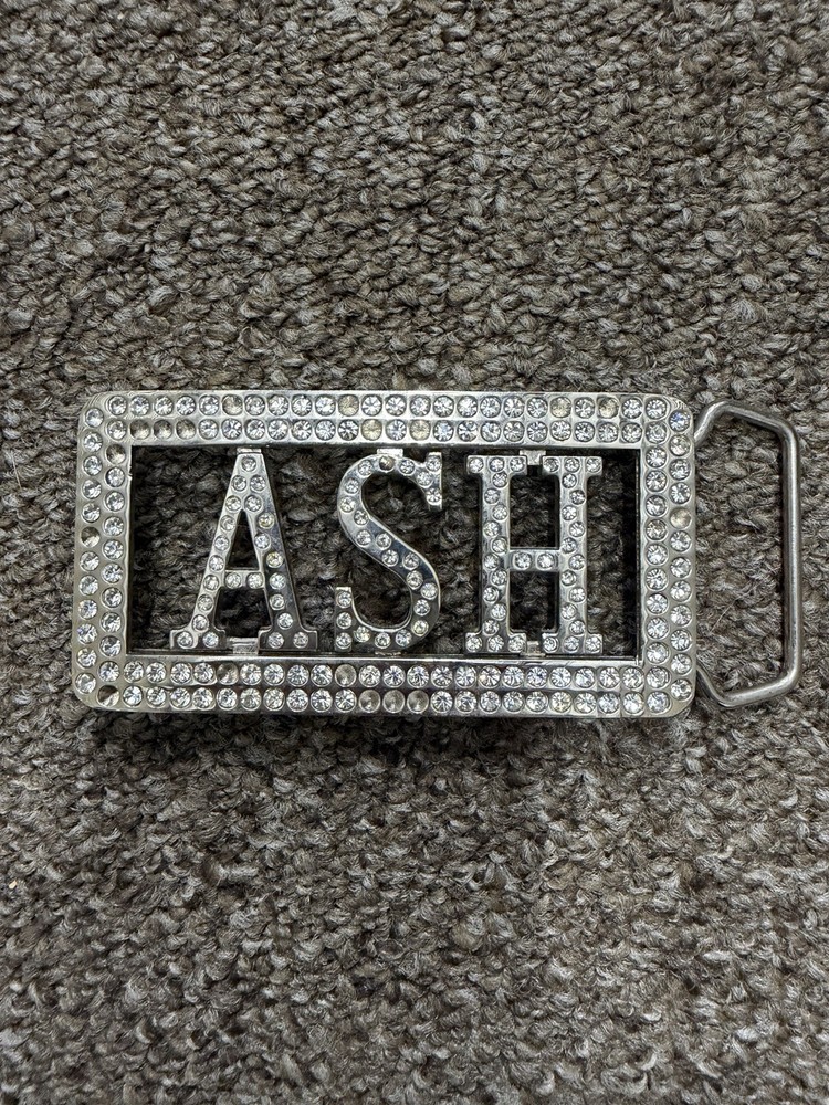 ASH Custom Personalized Name Belt Buckle SKU:J