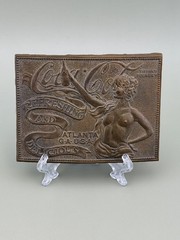 Coca-Cola Brass Belt Buckle Nude Lady Art Design Heavy Vintage Cast Brass